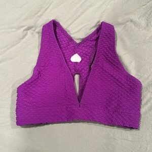 Booty by Brabants OS Deep V “Uva” Croco Skin Top